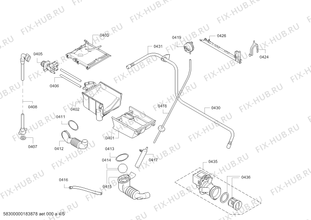 Схема №1 3TS863XA с изображением Инстр. по эксплуатации/Таблица программ для стиралки Bosch 18004471
