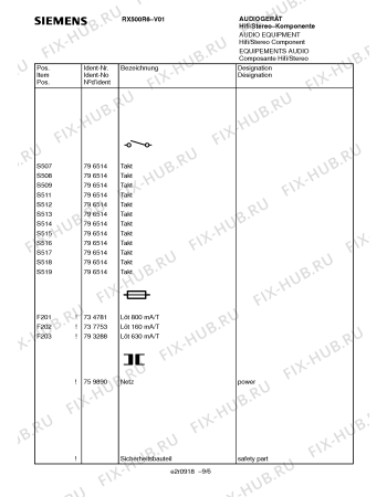 Схема №2 RX500R6 с изображением Переключатель для жк-телевизора Siemens 00796514