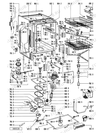 Схема №1 GSI 4743 TW-BR с изображением Модуль (плата) управления для посудомоечной машины Whirlpool 481221838008