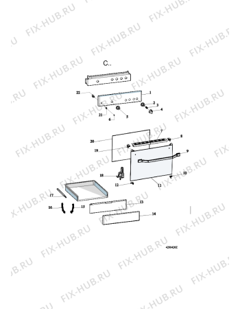 Схема №2 ACMK 5110/WH с изображением Соединительный элемент для плиты (духовки) Whirlpool 488000082164