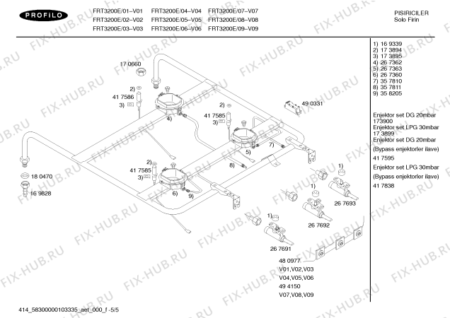 Схема №3 FRT3200E PROFÝLO TURBO 3+1 DÜÐMEDEN OTOMATÝK ATEÞLEMELÝ с изображением Панель управления для электропечи Bosch 00434291