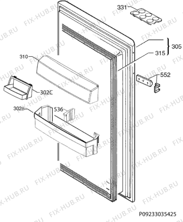 Взрыв-схема холодильника Rex Electrolux FI1541 - Схема узла Door 003