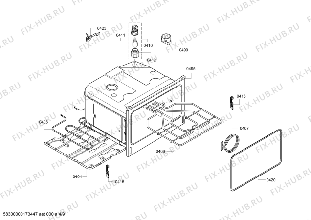 Схема №1 U17M52S3GB с изображением Панель управления для духового шкафа Bosch 00745019