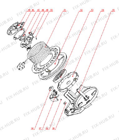 Схема №1 VCK1800EA CYCL (130690, VC-T4002) с изображением Ручка для мини-пылесоса Gorenje 133022