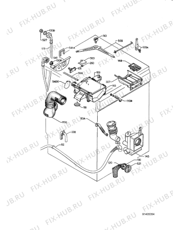 Взрыв-схема стиральной машины Electrolux RTF942 - Схема узла W30 Water details  D