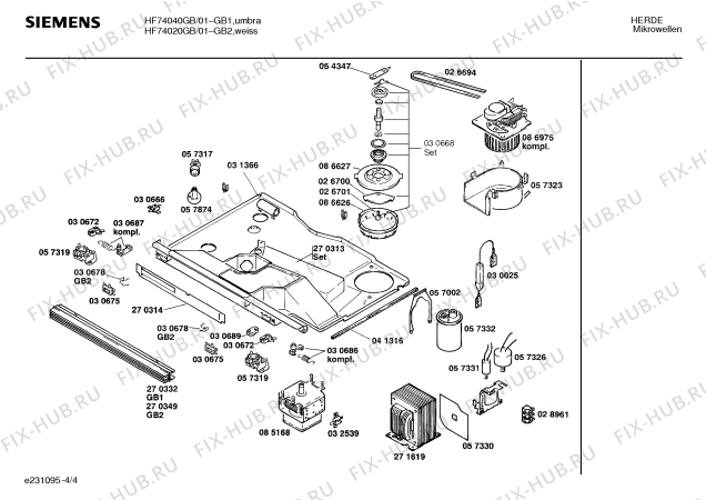 Схема №2 HF74040GB HF74040 с изображением Проволочное сопротивление для микроволновки Siemens 00031366