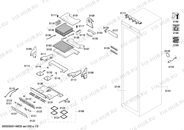 Схема №1 T24IF70NSP с изображением Вставная полка для холодильника Bosch 00679402