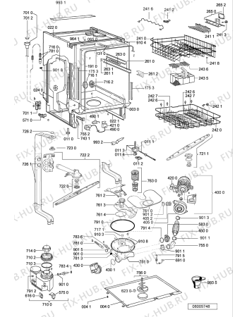 Схема №1 ADG 7665 с изображением Обшивка для посудомойки Whirlpool 481245373515