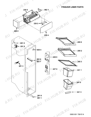 Схема №4 MSZ 826 DF/HA 57219 с изображением Крышка для холодильника Whirlpool 481241778085