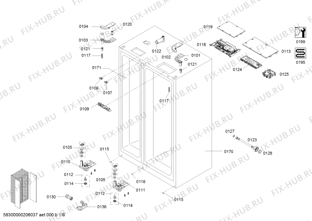 Схема №2 KAD92AI20G с изображением Поднос для холодильной камеры Bosch 12010056