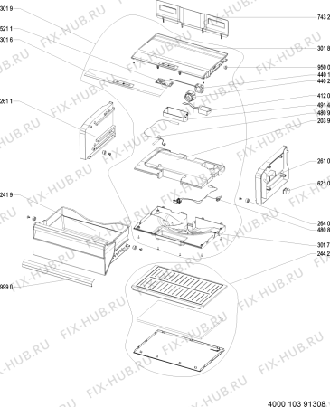 Схема №2 WME1899 DFC W с изображением Сенсорная панель для холодильной камеры Whirlpool 481010407416