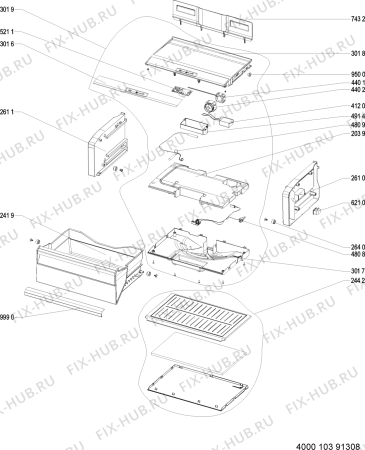 Схема №1 KVIC 3220/A++ с изображением Заглушка для холодильника Whirlpool 481010421707