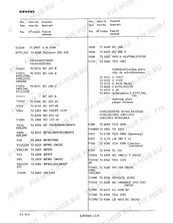 Схема №5 FS8167 с изображением Инструкция по эксплуатации для телевизора Siemens 00530340