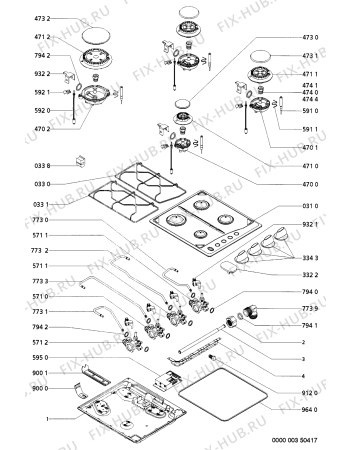 Схема №1 AKM 290 IX с изображением Решетка на поверхность для духового шкафа Whirlpool 481945868055