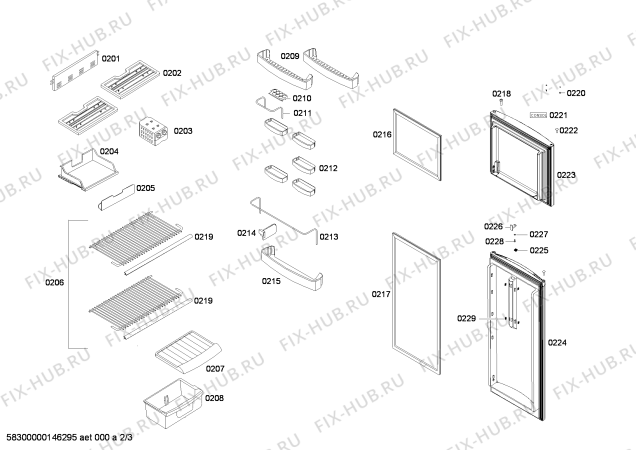 Взрыв-схема холодильника Consol RN32B7R28H REFRIGERADOR CONSOL CN36E1 BL 115V/60Hz TRINIDAD & TOB - Схема узла 02