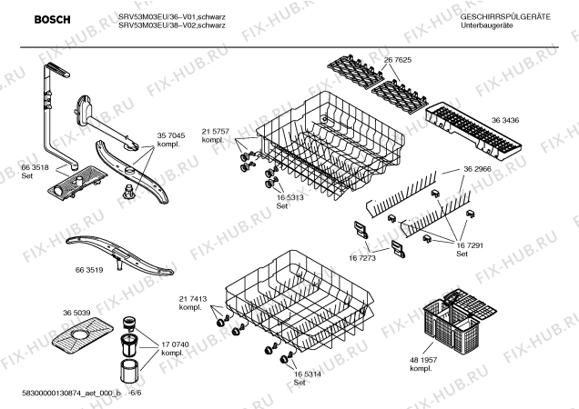 Схема №2 SRV53M03EU с изображением Инструкция по эксплуатации для посудомойки Bosch 00692594