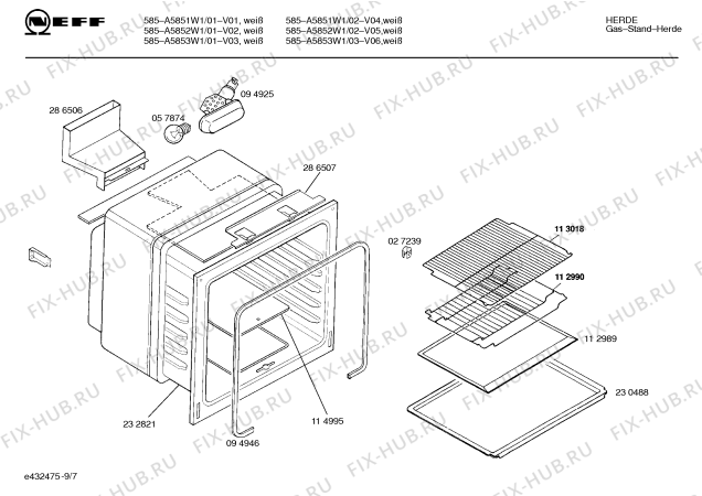 Схема №2 A5852W1 585 с изображением Панель для электропечи Bosch 00286668