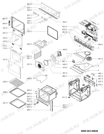 Схема №1 ESZ 8469/IN с изображением Панель для плиты (духовки) Whirlpool 480121100512