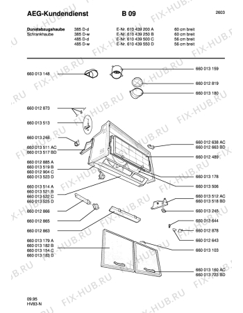 Схема №1 485D-D с изображением Микрофильтр для электровытяжки Aeg 8996600131545