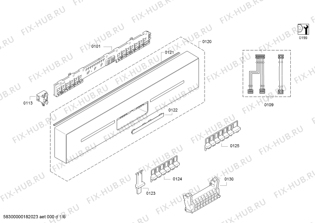 Схема №2 SN35L230EU с изображением Панель управления для посудомойки Siemens 00743309