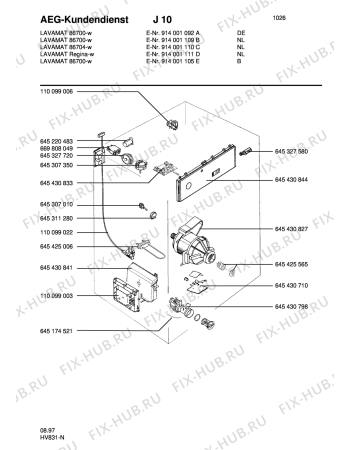 Схема №1 LAV86700-W NL с изображением Модуль (плата) для стиральной машины Aeg 8996454308413