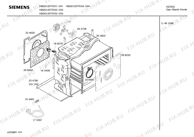Взрыв-схема плиты (духовки) Siemens HM20120TR Siemens - Схема узла 04