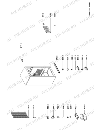 Схема №1 ART 655/BL с изображением Элемент корпуса для холодильника Whirlpool 481944950007