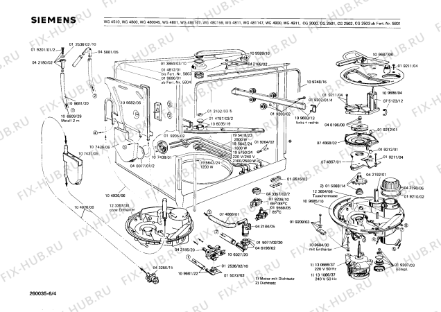 Схема №1 WG4800 LADY 480 с изображением Переключатель для электропосудомоечной машины Siemens 00044353