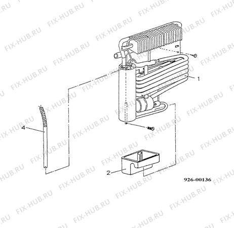 Взрыв-схема холодильника Electrolux RE1400X - Схема узла Cooling generator