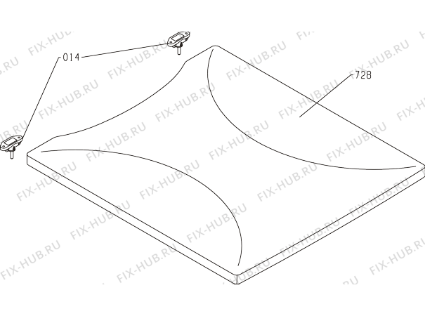 Схема №2 HN120201 (110867, E51E1-S6) с изображением Обшивка для плиты (духовки) Gorenje 108447