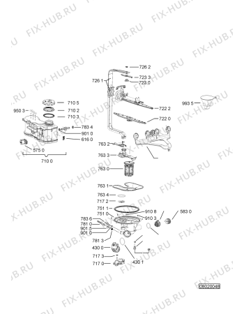 Схема №2 ADP 6920 WH с изображением Панель для посудомойки Whirlpool 480140102383