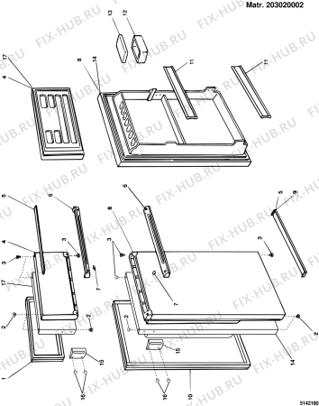 Взрыв-схема холодильника Indesit GR1860TI (F007582) - Схема узла