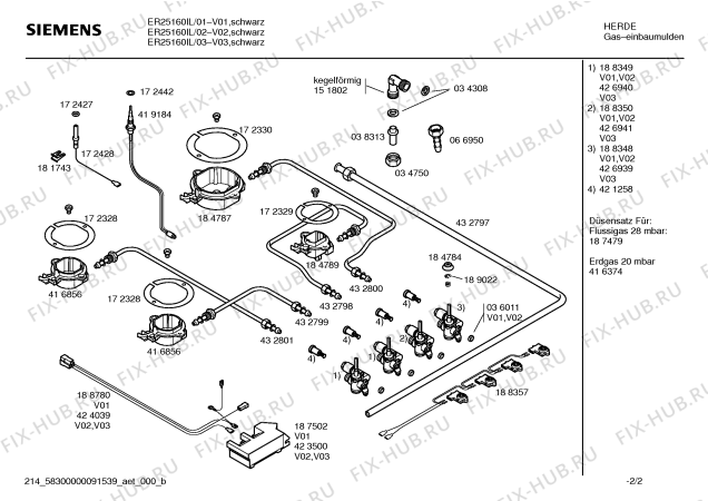 Взрыв-схема плиты (духовки) Siemens ER25160IL Siemens - Схема узла 02