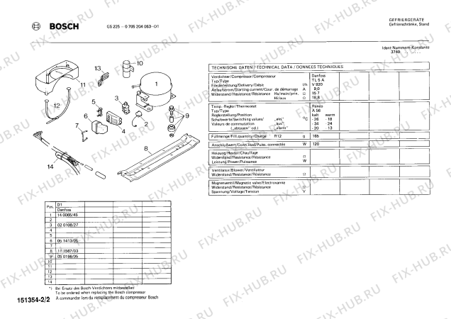 Взрыв-схема холодильника Bosch 0705204063 GS225 - Схема узла 02