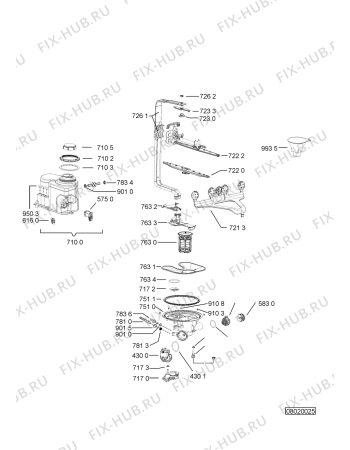 Схема №3 ADP 6855 WH с изображением Микромодуль для посудомоечной машины Whirlpool 480140102385