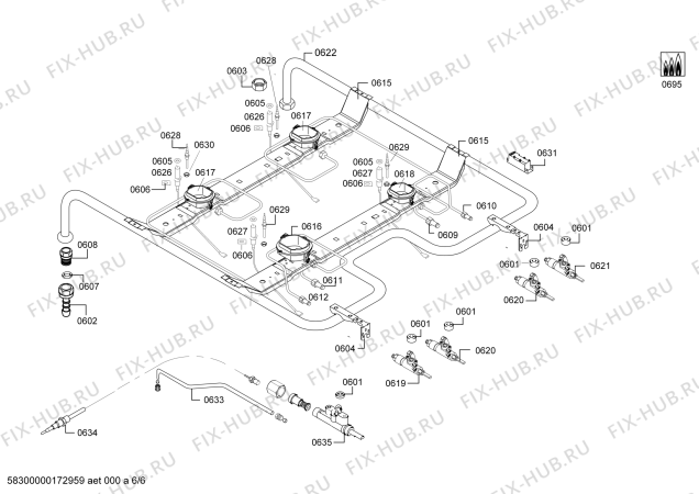 Схема №2 HGG345223R с изображением Панель управления для плиты (духовки) Bosch 00700675