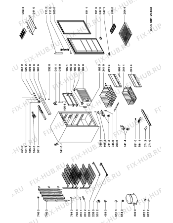Схема №1 CVT 224/G с изображением Корпусная деталь для холодильника Whirlpool 481945299779