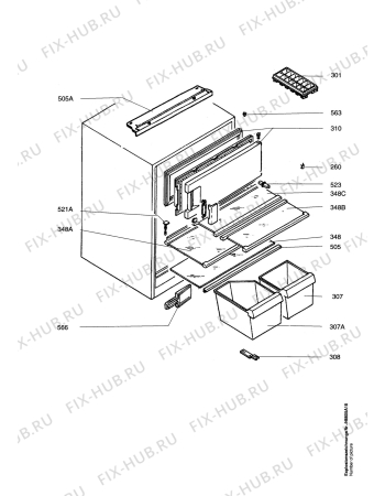 Взрыв-схема холодильника Blomberg KI1150 - Схема узла Housing 001