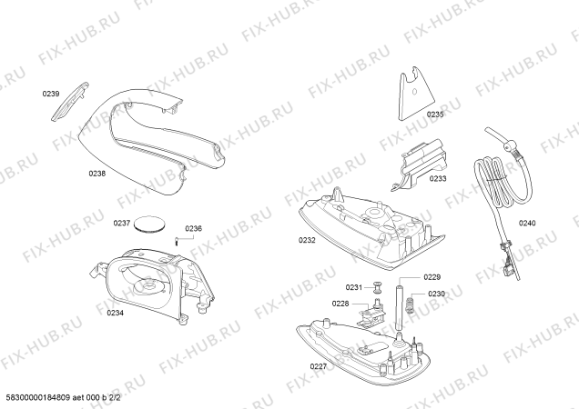 Схема №1 TDS2019GB с изображением Крышка для электропарогенератора Bosch 11006630