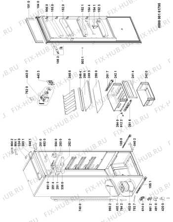 Схема №1 ARZ001A (F091303) с изображением Наставление для холодильной камеры Indesit C00363430