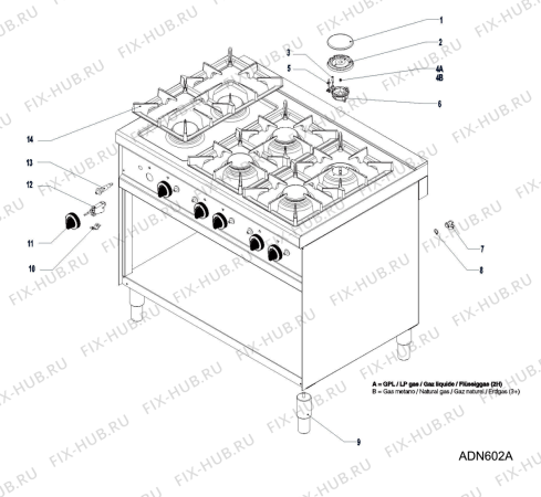 Схема №2 ADN 603 с изображением Свеча поджига для электропечи Whirlpool 483286002854