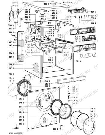 Схема №1 WAK AKTIV 1400-D с изображением Обшивка для стиралки Whirlpool 481245212335