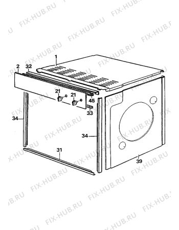 Взрыв-схема плиты (духовки) Electrolux CO1010W1 - Схема узла Housing 001