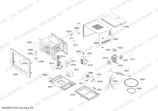 Схема №2 JM26AA51 с изображением Панель управления для микроволновой печи Bosch 00790243