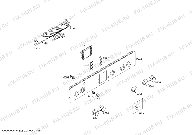 Схема №2 HGG23W365R с изображением Ручка выбора температуры для духового шкафа Bosch 00627013