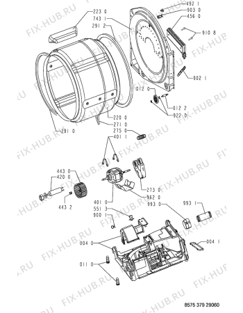 Схема №2 AWZ 3795 с изображением Обшивка для сушильной машины Whirlpool 481245215478