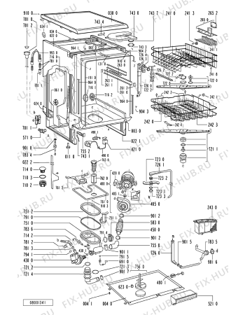 Схема №2 ADG 994 AV с изображением Блок управления для посудомоечной машины Whirlpool 481221838062