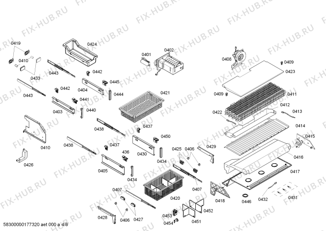 Схема №4 CIB30M1ER1 с изображением Монтажный набор для холодильника Bosch 12014679