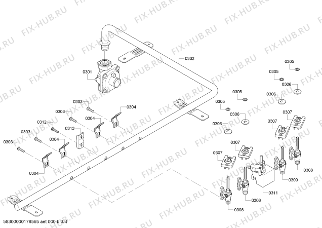 Схема №1 NGMP655UC Bosch с изображением Варочная панель для электропечи Bosch 00771235