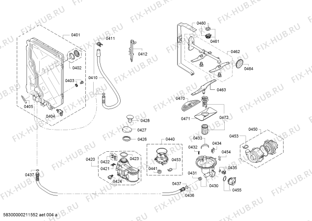 Схема №2 SR56T596EU с изображением Передняя панель для посудомойки Siemens 00749244